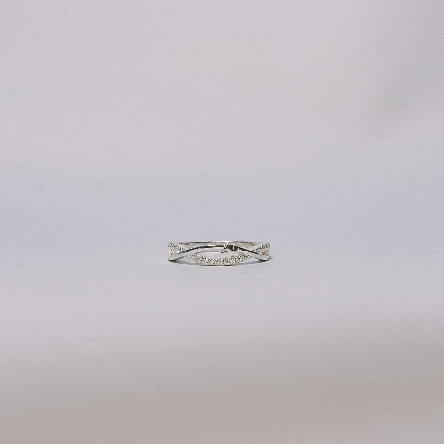 Anel Enlace em Prata 925 Cravejado de Zircônias