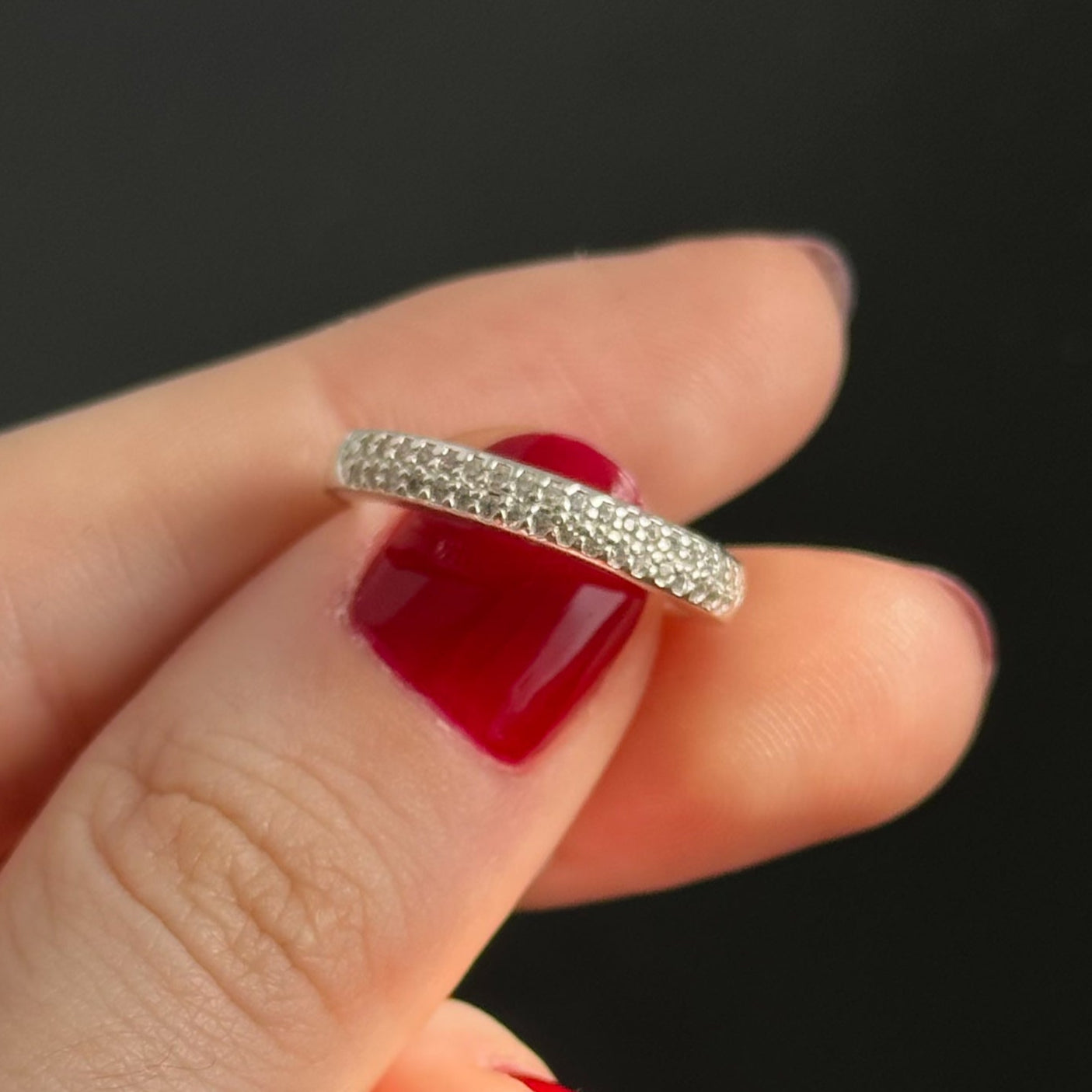 Anel Verona em Prata 925 Cravejado de Zircônias