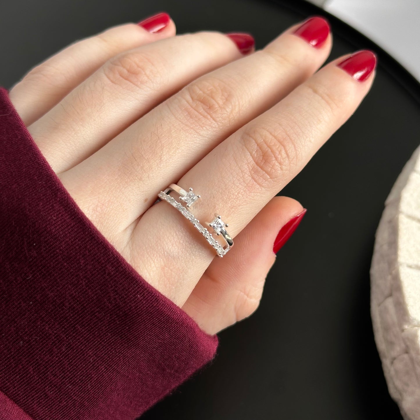 Anel Stella em Prata 925 Cravejado com Zircônias