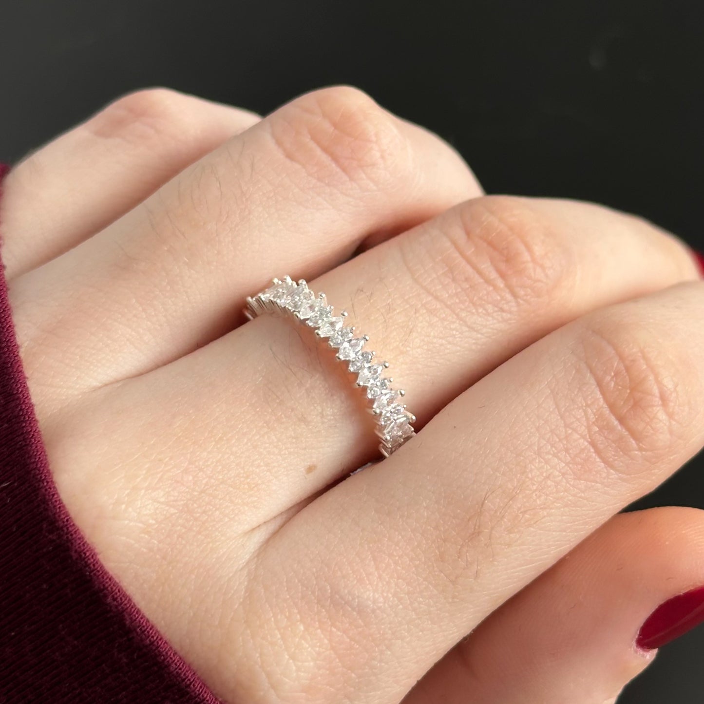 Anel Imperatriz em Prata 925 Cravejado de Zircônias