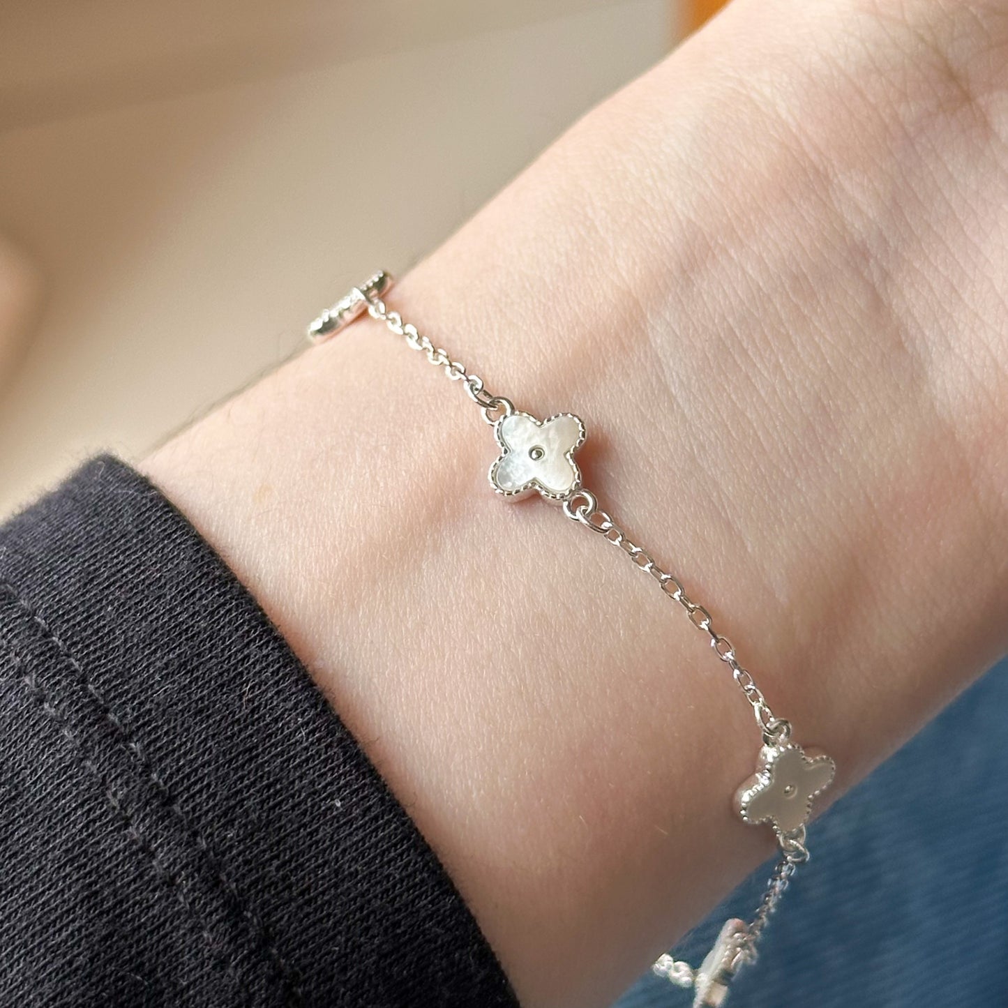 Pulseira Trevo em Prata 925