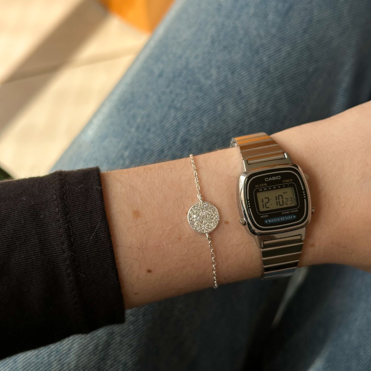 Pulseira Solar em Prata 925 Cravejado de Zircônias