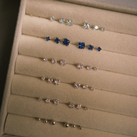 Trio de Brincos em Prata 925