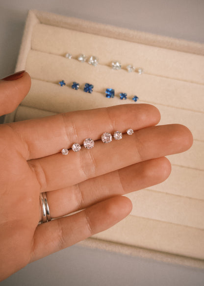 Trio de Brincos em Prata 925