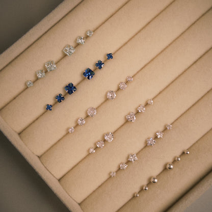 Trio de Brincos em Prata 925