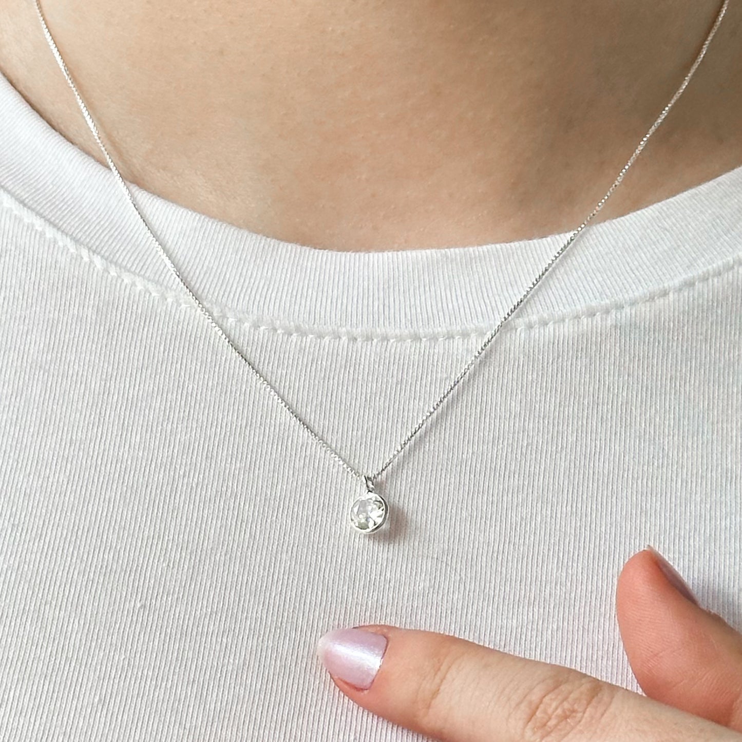 Conjunto Cristalina em Prata 925