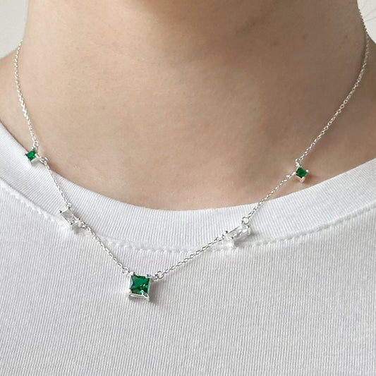 Colar Viena Verde em Prata 925