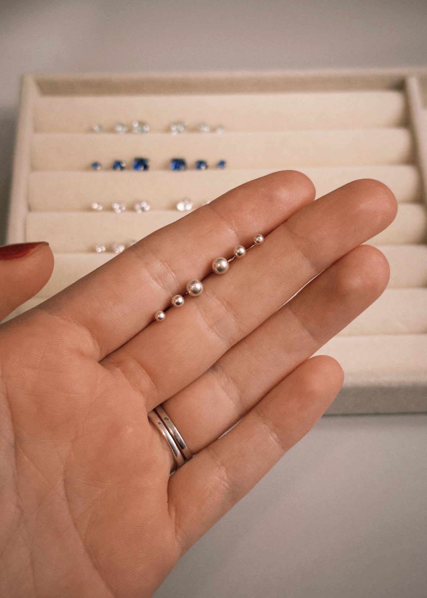 Trio de Brincos em Prata 925