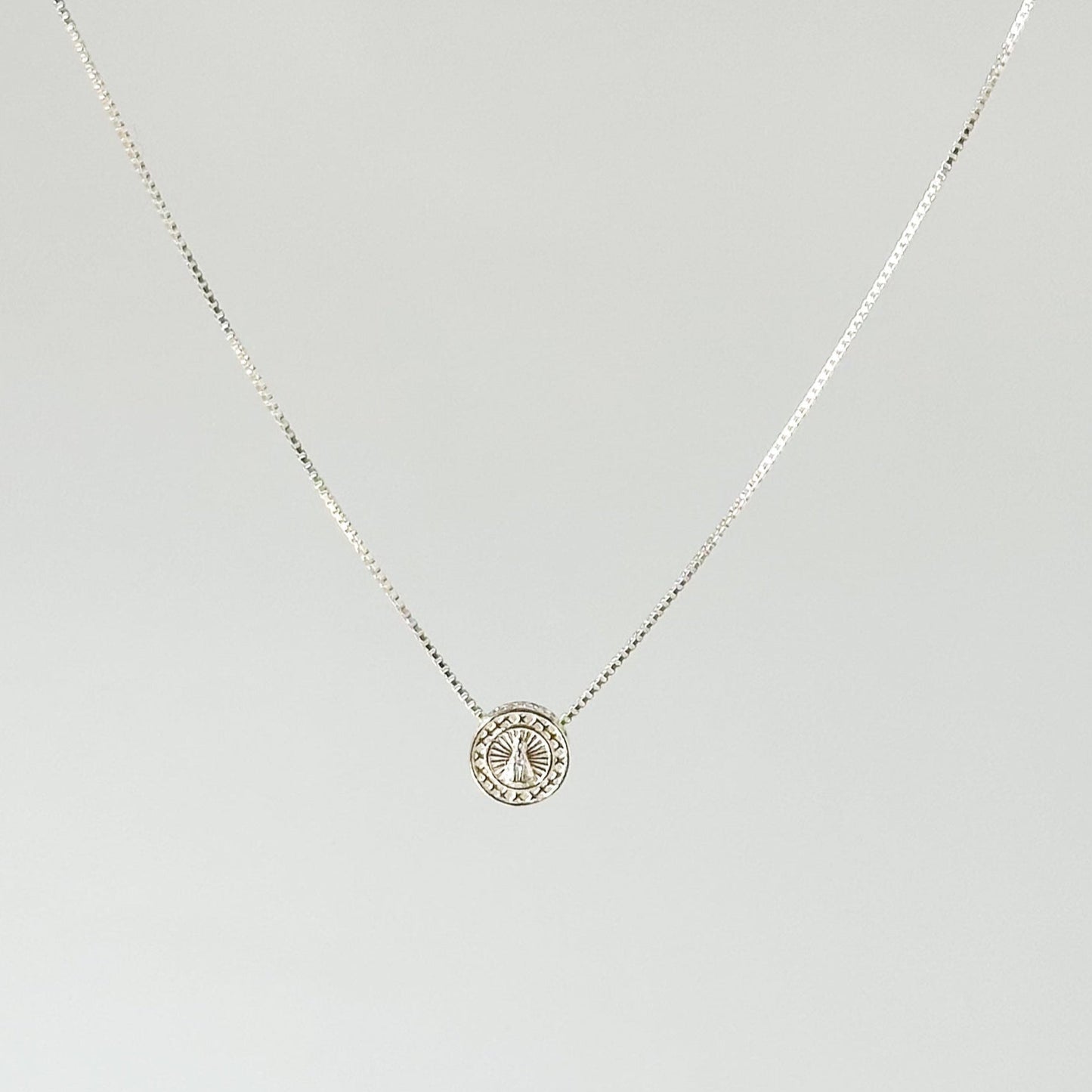 Colar Mini Medalha Nossa Senhora em Prata 925