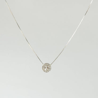 Colar Mini Medalha Nossa Senhora em Prata 925