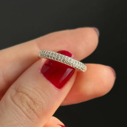 Anel Verona em Prata 925 Cravejado de Zircônias