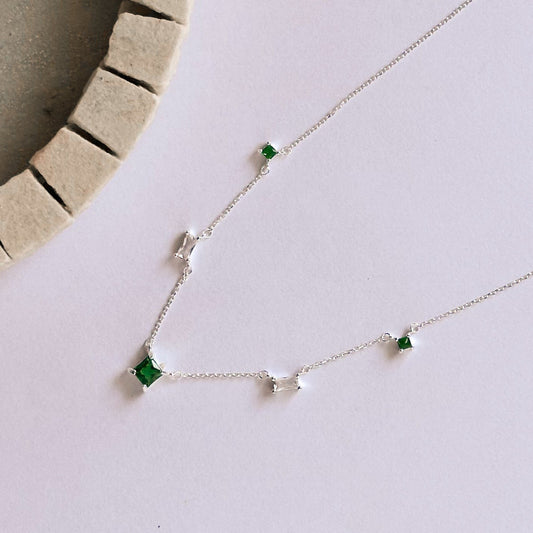 Colar Viena Verde em Prata 925