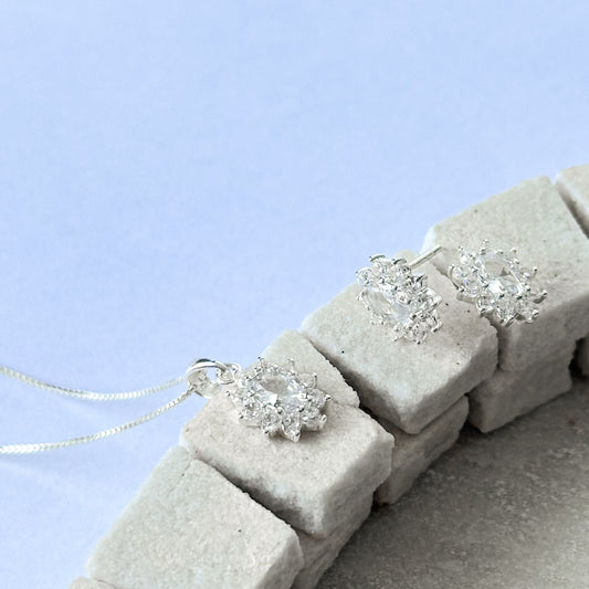 Conjunto Lótus em Prata 925