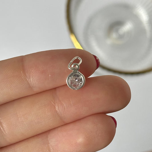 Pingente Ponto de Luz em Prata 925 Cravejada de Zircônia