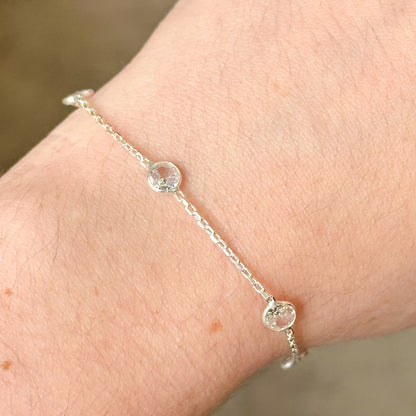 Pulseira Cristalina em Prata 925