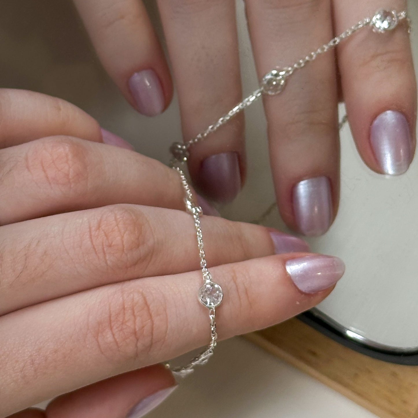 Pulseira Cristalina em Prata 925