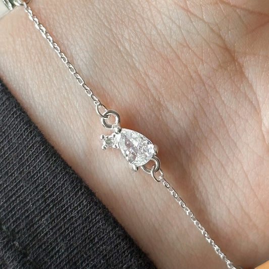 Pulseira Encanto em Prata 925 Cravejado de Zircônias