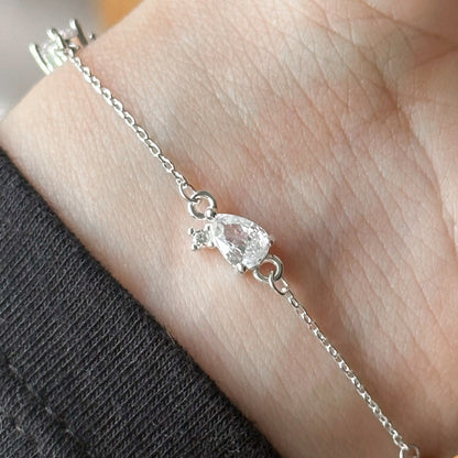 Pulseira Encanto em Prata 925 Cravejado de Zircônias
