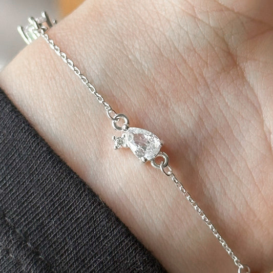 Pulseira Encanto em Prata 925 Cravejado de Zircônias